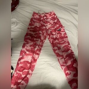 Pink Camouflage Kids Cargo Pants